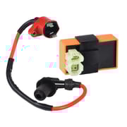 High Output Ignition Coil & CDI Module (Ignitor) Set for 50cc to 150cc Scooters