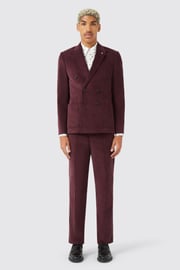 Makowski Slim Fit Beige Jacquard Suit