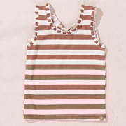 Joy Ruffle Striped Tank