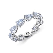 Pear Cut Horizontal Eternity Band Ring