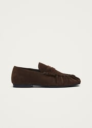 Aven Suede Brown Leather Loafers