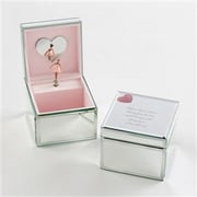 Engraved Baby Message Mirrored Ballerina Musical Jewelry Box