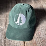 Dark Green Geometric Tree Hat