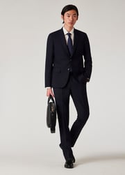 The Soho - Tailored-Fit Navy Wool 'A Suit To Travel In'