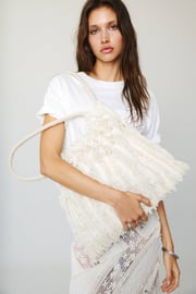 Fringed shopper bag