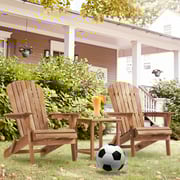 Foldable Hemlock Wood Adirondack Chair -Set of 2 Chairs