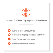 Global GoData Gigabyte Subscription: 1 Month