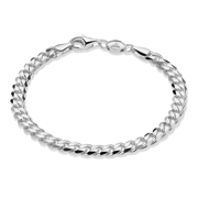 Curb Bracelet, Sterling Silver (5mm)