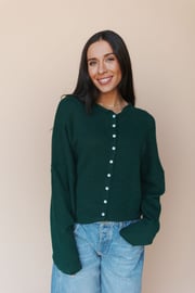 Piper Cardigan in Forest Green