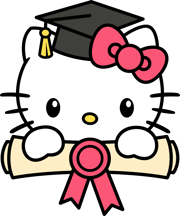 Hello Kitty Graduate Svg, Hello Kitty Svg, Graduate Svg, Cartoon Svg, Png Dxf Digital File