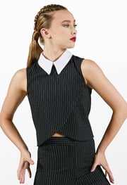 Sleeveless Pinstripe Top