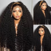 300% Density Luxury custom wigs Glueless Lace Front Curly Wigs Virgin Human Hair Transparent Lace Front Wig Super Double Drawn Level  - Amanda Hair