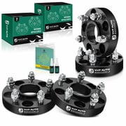 4 Pcs 1.25 inches Black 5x4.5 to 5x4.5 inches Wheel Spacers M14x1.5 71.5mm for Dodge Chrysler