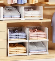 Joybos® Stackable Storage Basket Foldable Closet Organizers F243