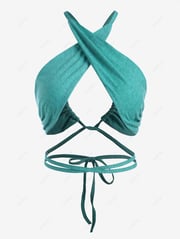 Halter Criss Cross Crop Tank Top