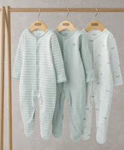 Whale Sleepsuits (Set of 3)