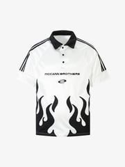 Street Flame Embroidery POLO T-Shirt