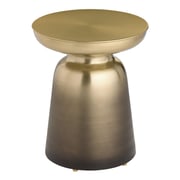 Lodhi Brushed Gold Ombre Pedestal End Table