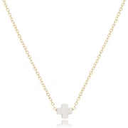 16" Necklace Gold - Signature Cross Small