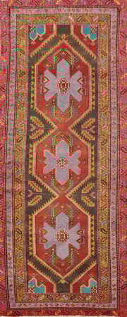 Animals Wool Design Meshkin Persian Runner Rug 4x10