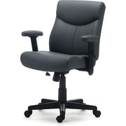 Staples Traymore Ergonomic Faux Leather Swivel Computer and Desk Chair, Gray (53246)
