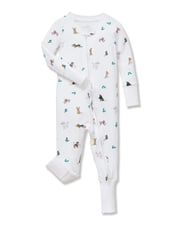 Baby's Pima Peekaboo Romper in Jingle Paws