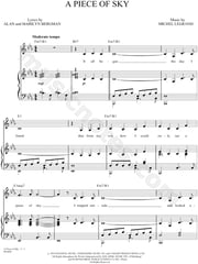 Barbra Streisand "A Piece of Sky" Sheet Music in Eb Major (transposable) - Download & Print
