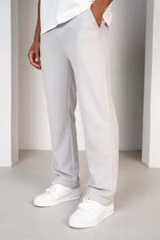Waffle Straight Leg Joggers - Grey