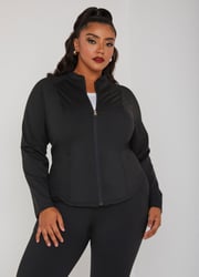 Zipped Knit Athletic Jacket