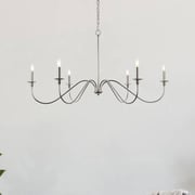 Rohan 48" Wide Polished Nickel 6-Light Chandelier