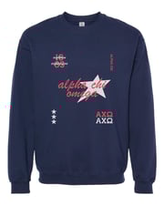 Navy Stars Sorority Crewneck