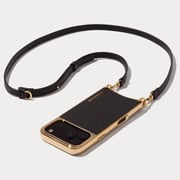 Rayna Chrome Crossbody Phone Case - Black/Gold