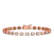 Cluster Bar Diamond Tennis Bracelet