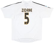 2004-05 Real Madrid Home Shirt Zidane #5 - 10/10 - (L)