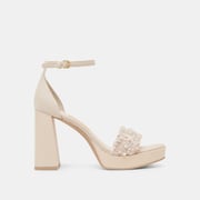 PELTIN PEARL HEELS VANILLA WOVEN RAFFIA