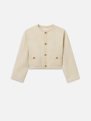 The Trim Jacket -- Cream Multi