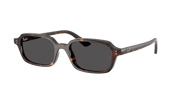 RAY-BAN RB4455 Zuri Bio-Based Havana - Unisex Sunglasses, Dark Grey Lens
