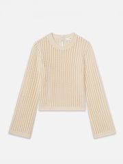 The Crochet Bell Sweater -- Alabaster