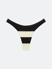 MONTAUK BIKINI BOTTOM - BLACK AND WHITE CONTRAST