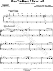 Nate Hance "I Hope You Dance & Canon in D (Wedding Processional Mashup)" Sheet Music (Piano Solo) in D Major - Download & Print