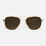 Aviator Fusion - 23k Gold & Dark Caramel Tortoise Inlay & Cape Sand