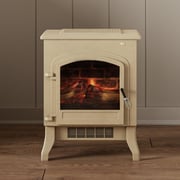 Country Living 18-in Cream Electric Fireplace Stove Heater