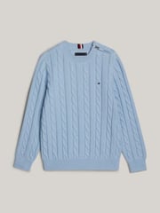 Kids' Cable Knit Crewneck Sweater