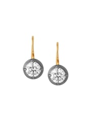 LUCIEN MOISSANITE LATCHBACK EARRINGS, GOLD