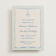 "Seaside Serenade" - Customizable Rehearsal Dinner Invitations in Blue by Lucrecia Caporale.