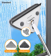 Joybos® Long Handled Wall Cleaner with Microfiber and Chenille Pad Z138