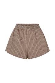 RUE POPLIN SHORT - TOFFEE STRIPE