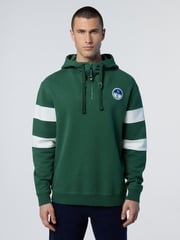 Hoodie with sleeve stripes