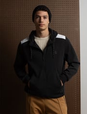 WHITE LABEL BONDED INTERLOCK ZIP HOODIE