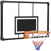 Soozier Wall Mounted Basketball Hoop with 45" x 29" Shatter Proof Backboard, Durable Rim and All-Weather Net for Indoor and Outdoor Use